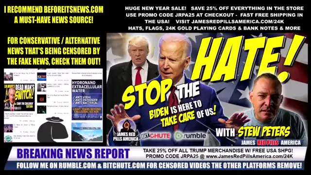 STOP THE HATE!! Biden Is Here To Take Care Of Us! Bwahaha! Just Kidding! EPIC Stew Peters Rant!