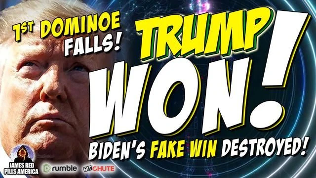FIRST DOMINO FALLS w/ MORE TO COME! Fake 'Biden Won' Deep State Lie EXPOSED & PROOF That TRUMP WON!